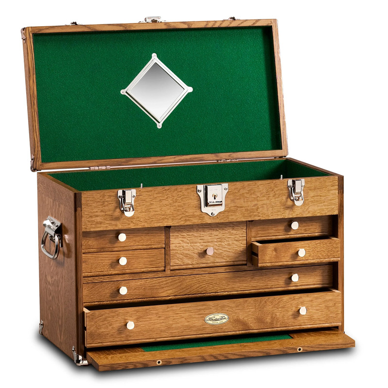 Classic Tool Chest & Base Set in Quarter Sawn Golden Oak